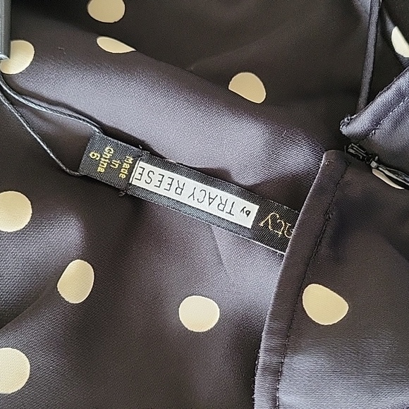 Plenty by Tracy Reese Dotted V-Neck Midi Strappy Slip Dress Sz 6 - Picture 4 of 4